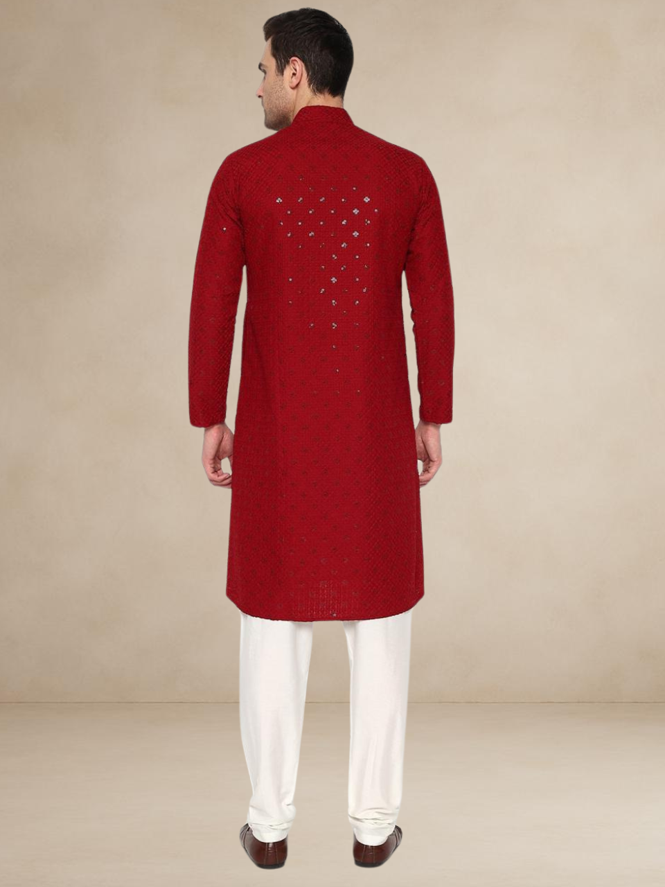 Regal Rust – Classic Red Traditional Kurta