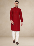 Regal Rust – Classic Red Traditional Kurta