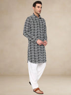 Bettino Men's Cotton Pathani Suit- Ethnic Printed