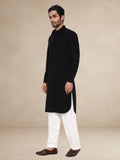 Matte black Pathani Suit