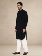 Matte black Pathani Suit