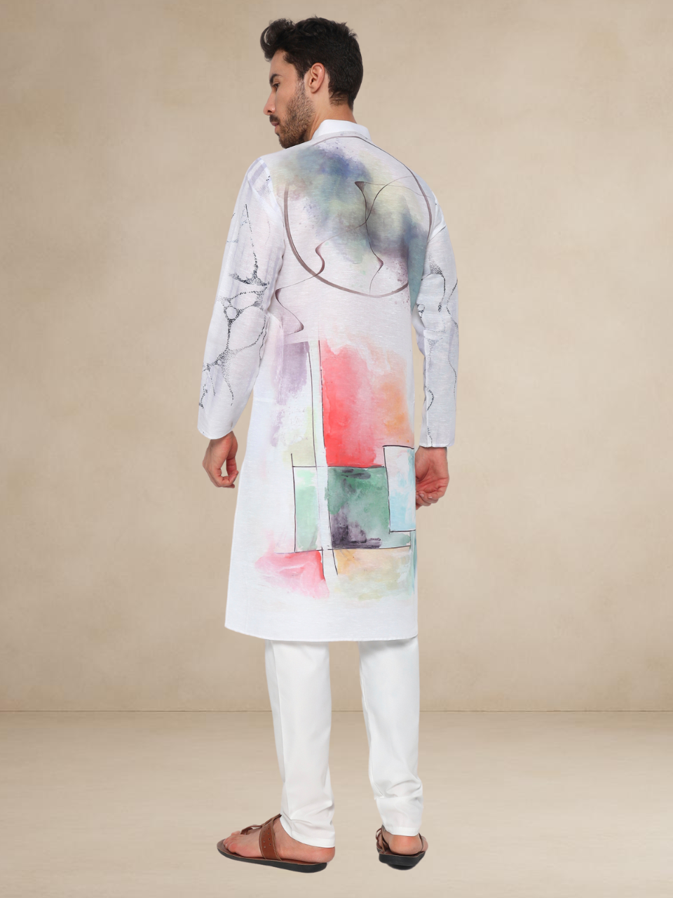 Abstract Block Print Kurta Pyjama Set for Men Abstract II Abstract II