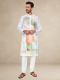Abstract Block Print Kurta Pyjama Set for Men Abstract I Abstract I