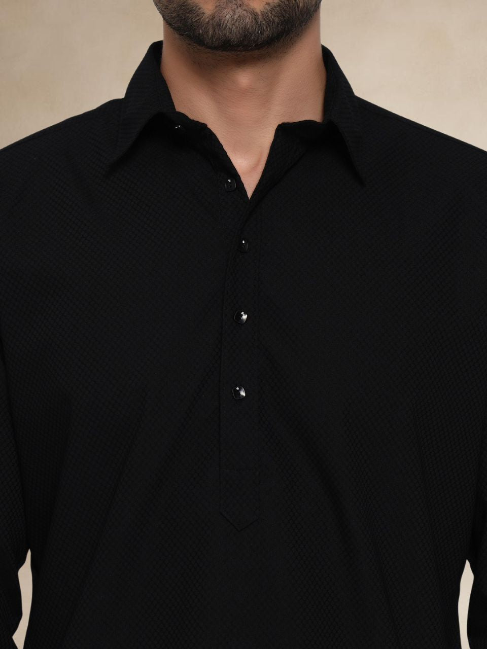 Matte black Pathani Suit