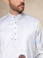 Printed Kurta Pyjama Set for Men Artistic Printed