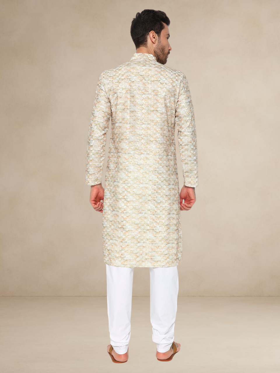 Haldi Printed Kurta Pyjama Set for Men Haldi