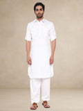 Military Style Pathani Suits White