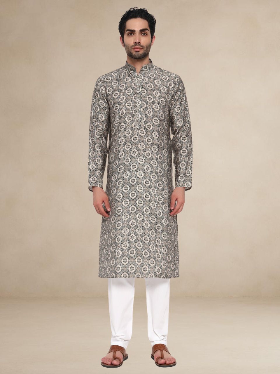 Designer Patterned Traditional Kurta Persian Mosaic