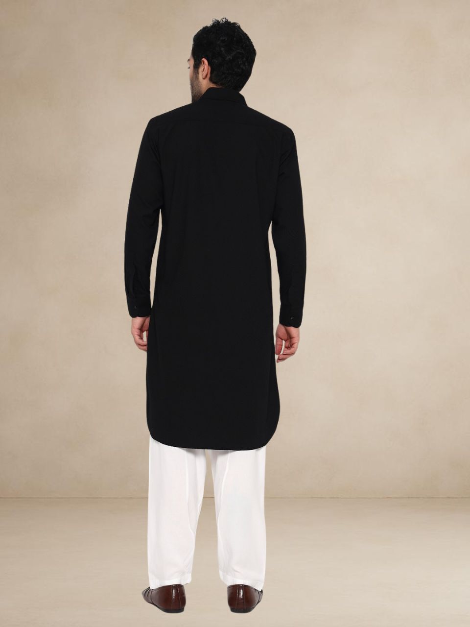 Matte black Pathani Suit