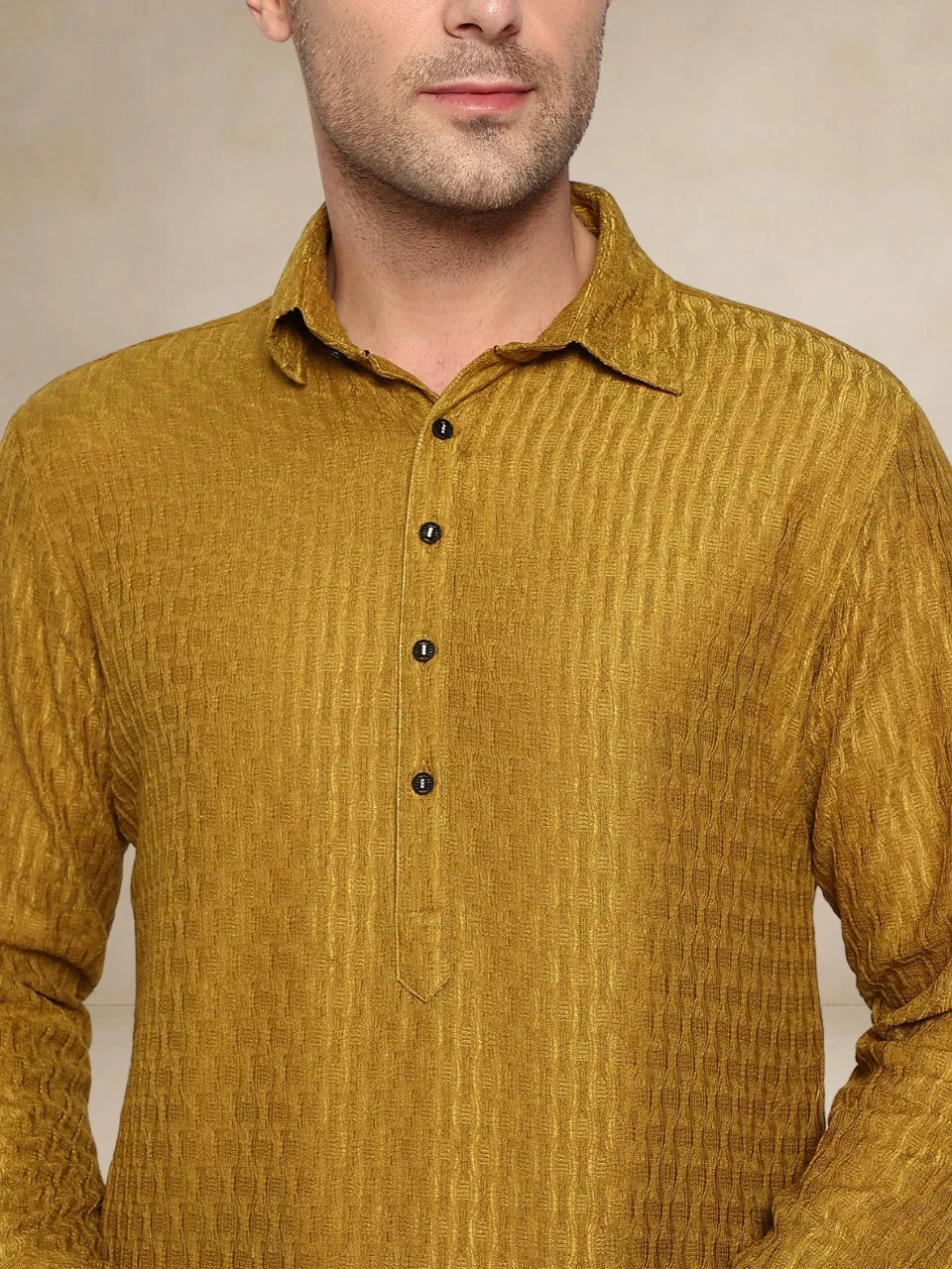 Printed Yellow Pathani Suit (Copy)