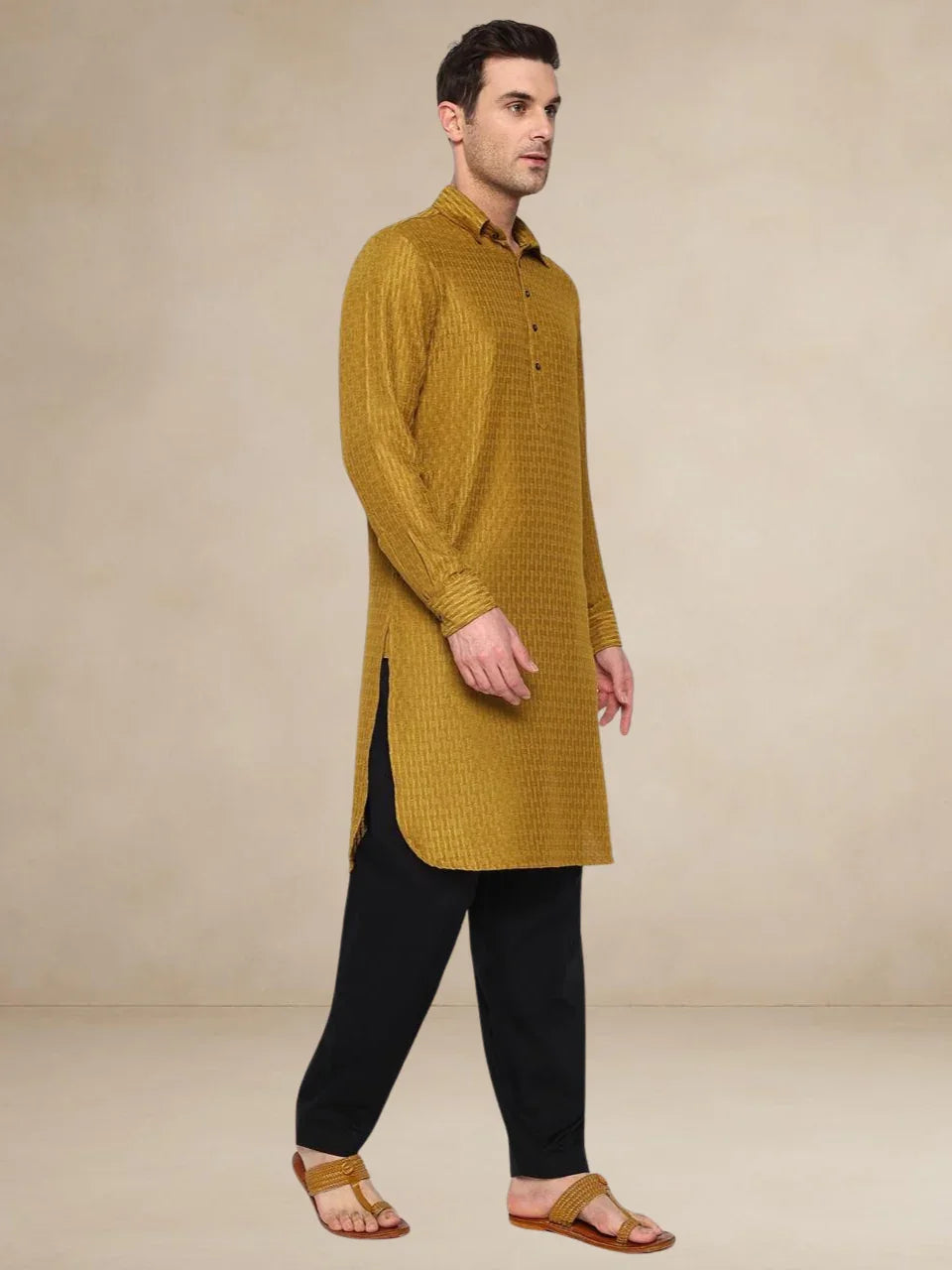 Printed Yellow Pathani Suit (Copy)