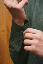 Bettino Men's Pathani Suit- Quilted Dark Green Quilted