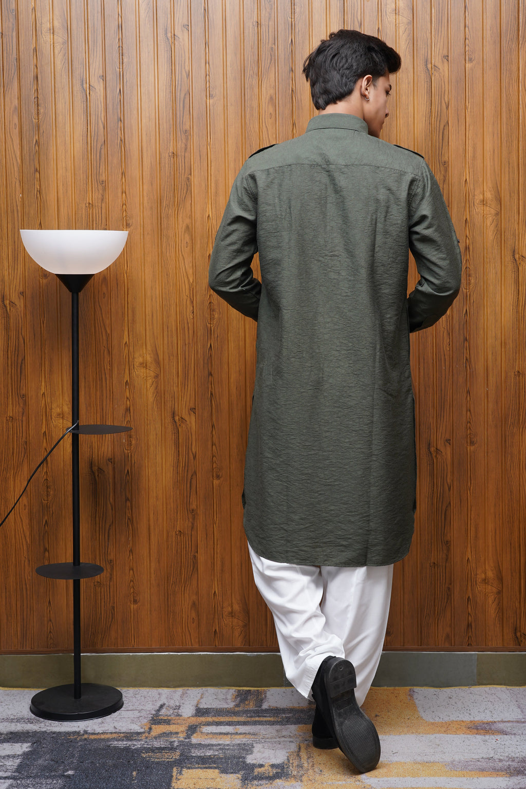 Bettino Men's Pathani Suit - Forest Green