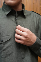Bettino Men's Pathani Suit - Forest Green