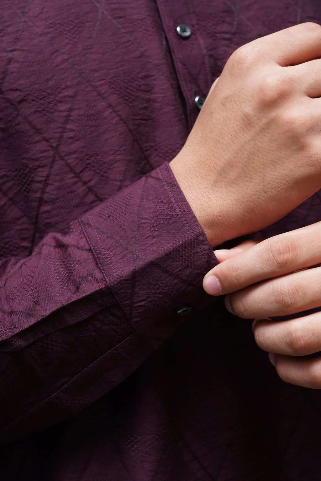 Bettino Men's Pathani Suit - Deep Plum