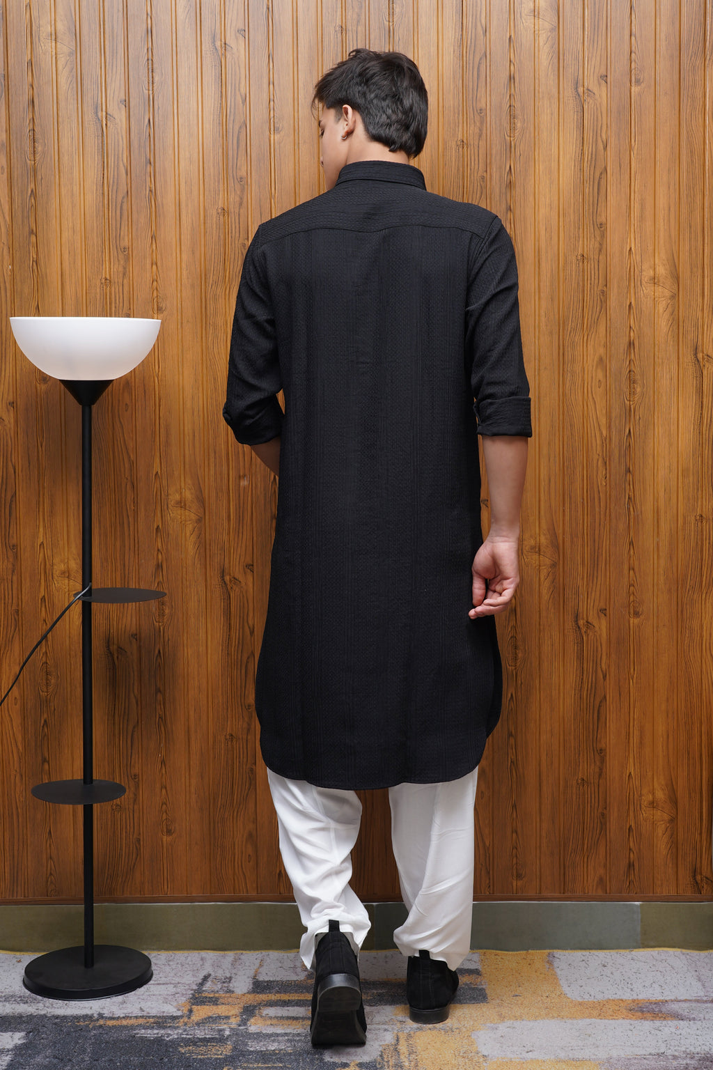 Bettino Men's Pathani Suit Black