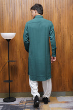 Bettino Men's Pathani Suit Deep Teal