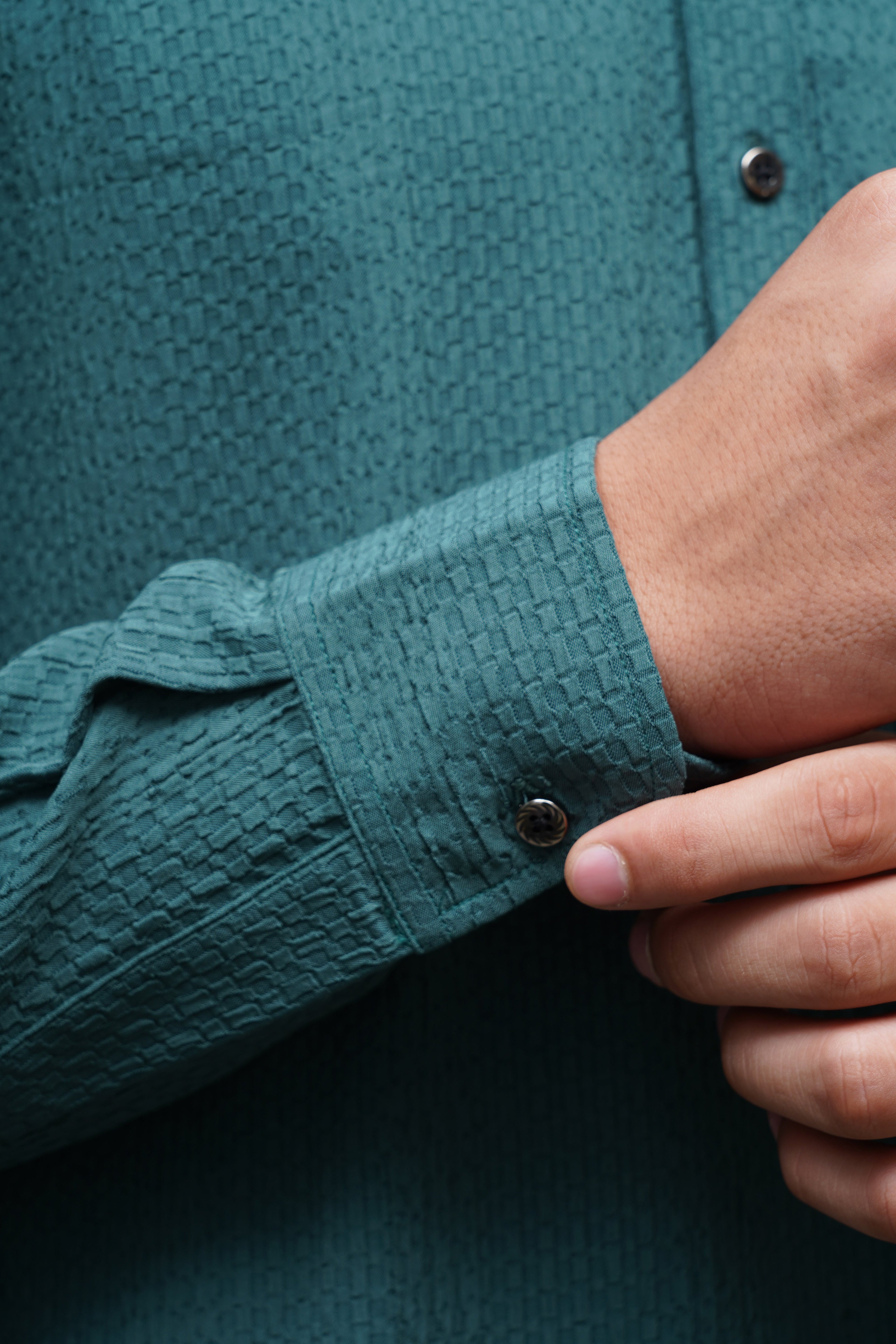 Bettino Men's Pathani Suit Deep Teal