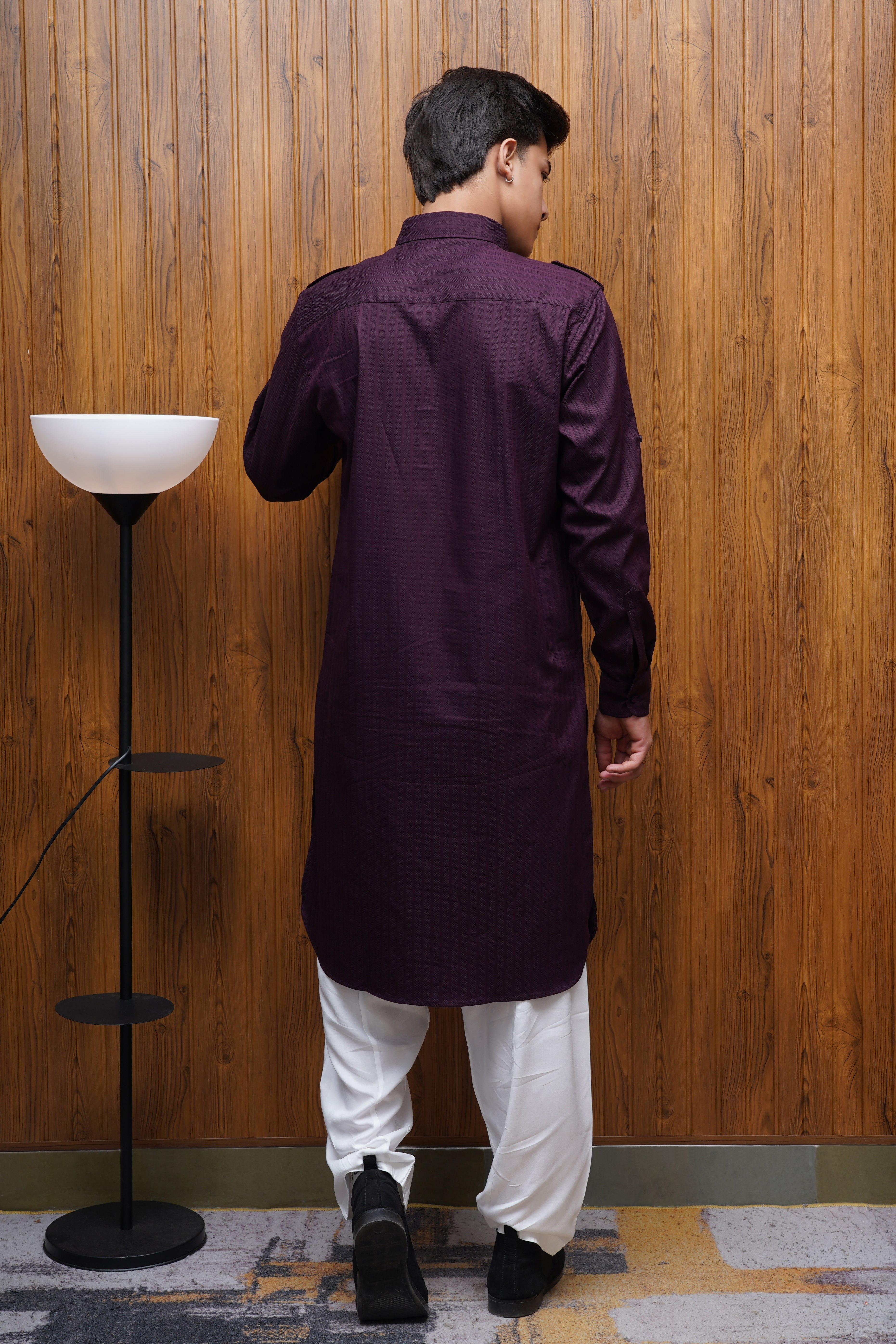 Bettino Men's Pathani Suit - Deep Maroon