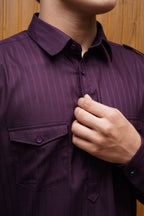 Bettino Men's Pathani Suit - Deep Maroon