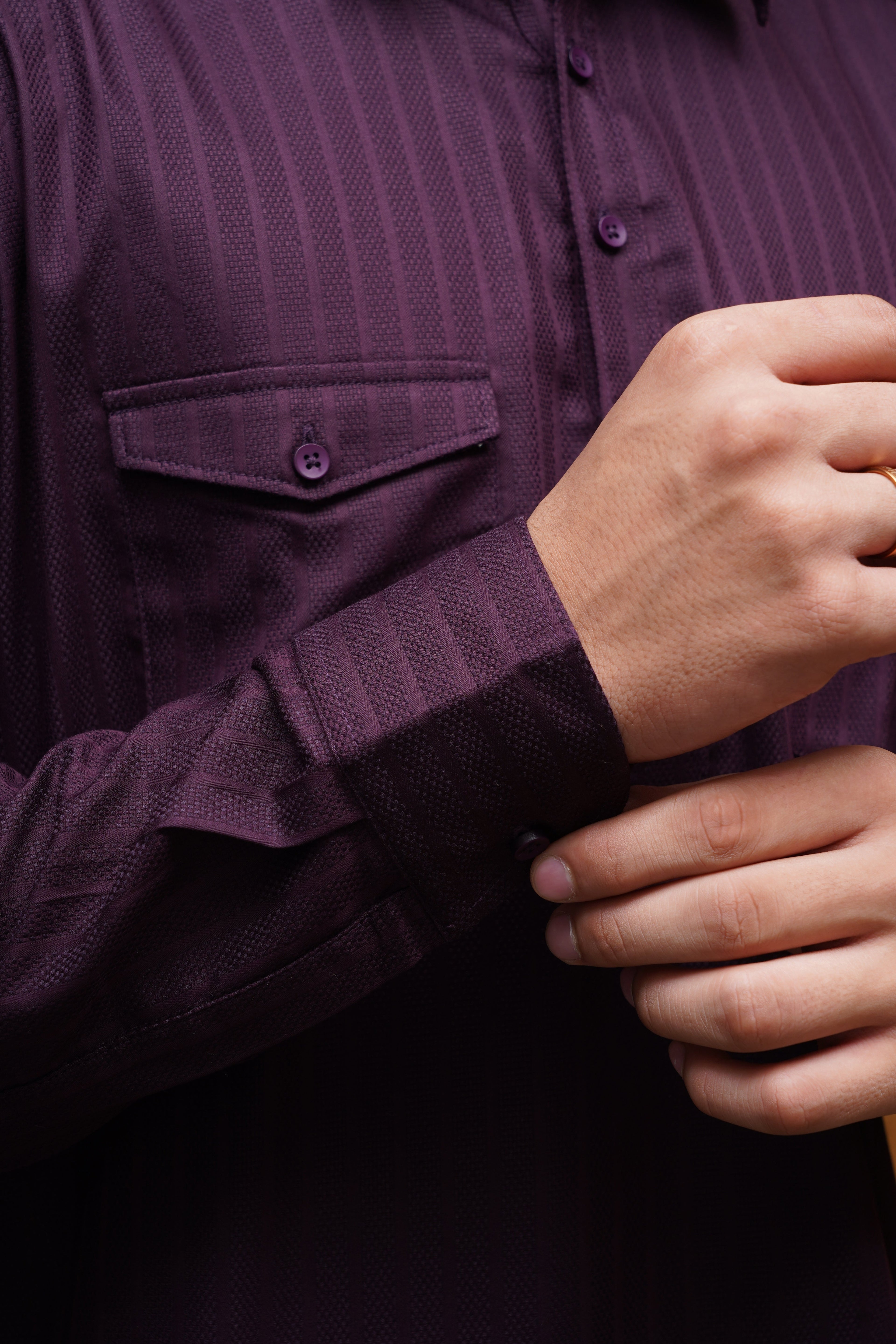 Bettino Men's Pathani Suit - Deep Maroon