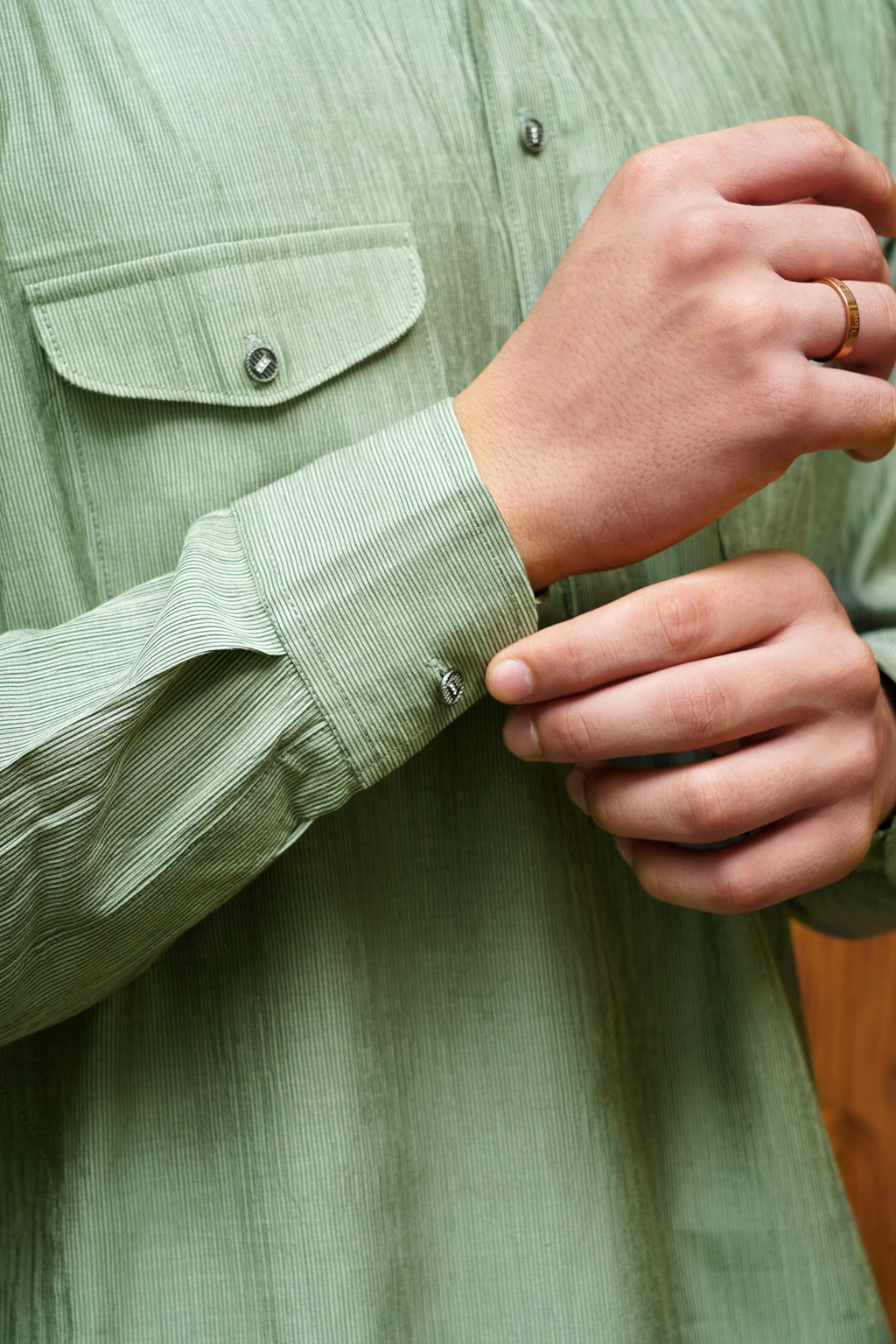 Bettino Men's Pathani Suit With Salwar Sage Green