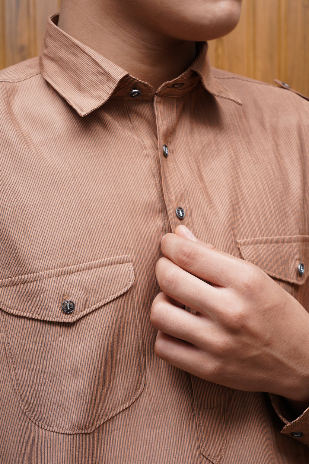 Bettino Men's Pathani Suit With Salwar Warm Copper