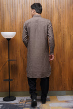 Bettino Men's Pathani Suit - Ash Brown