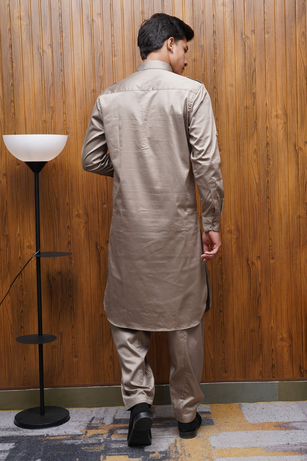 Bettino Men's Pathani Suit - Light Khaki