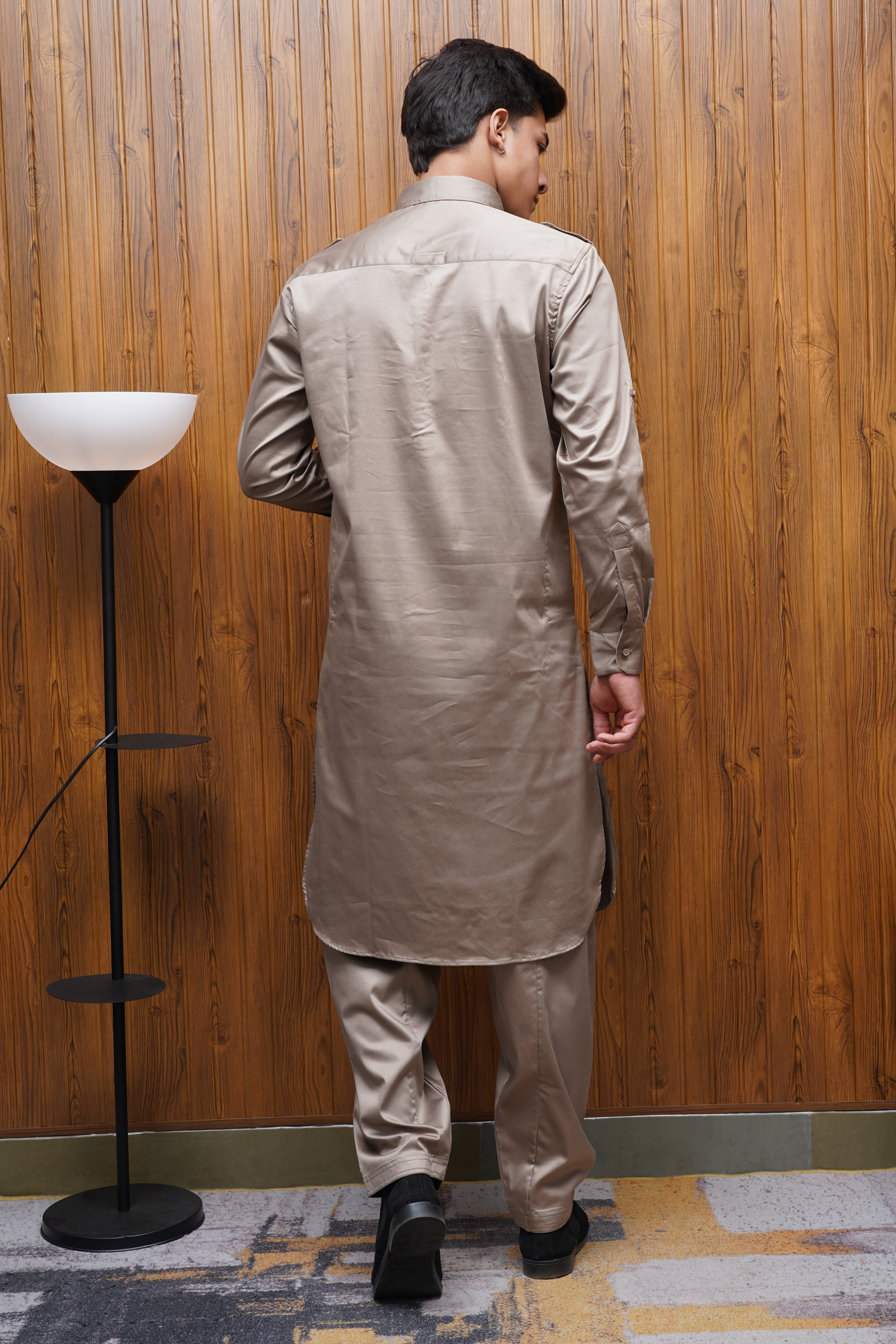 Bettino Men's Pathani Suit - Light Khaki