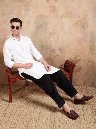 Classic Pathani Suit - White