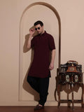 Bettino Men's Pathani Suit- Wine Colour