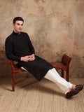 Pure Black Ebony Kurta