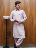 Bettino Men's Pathani Suit - Lavender