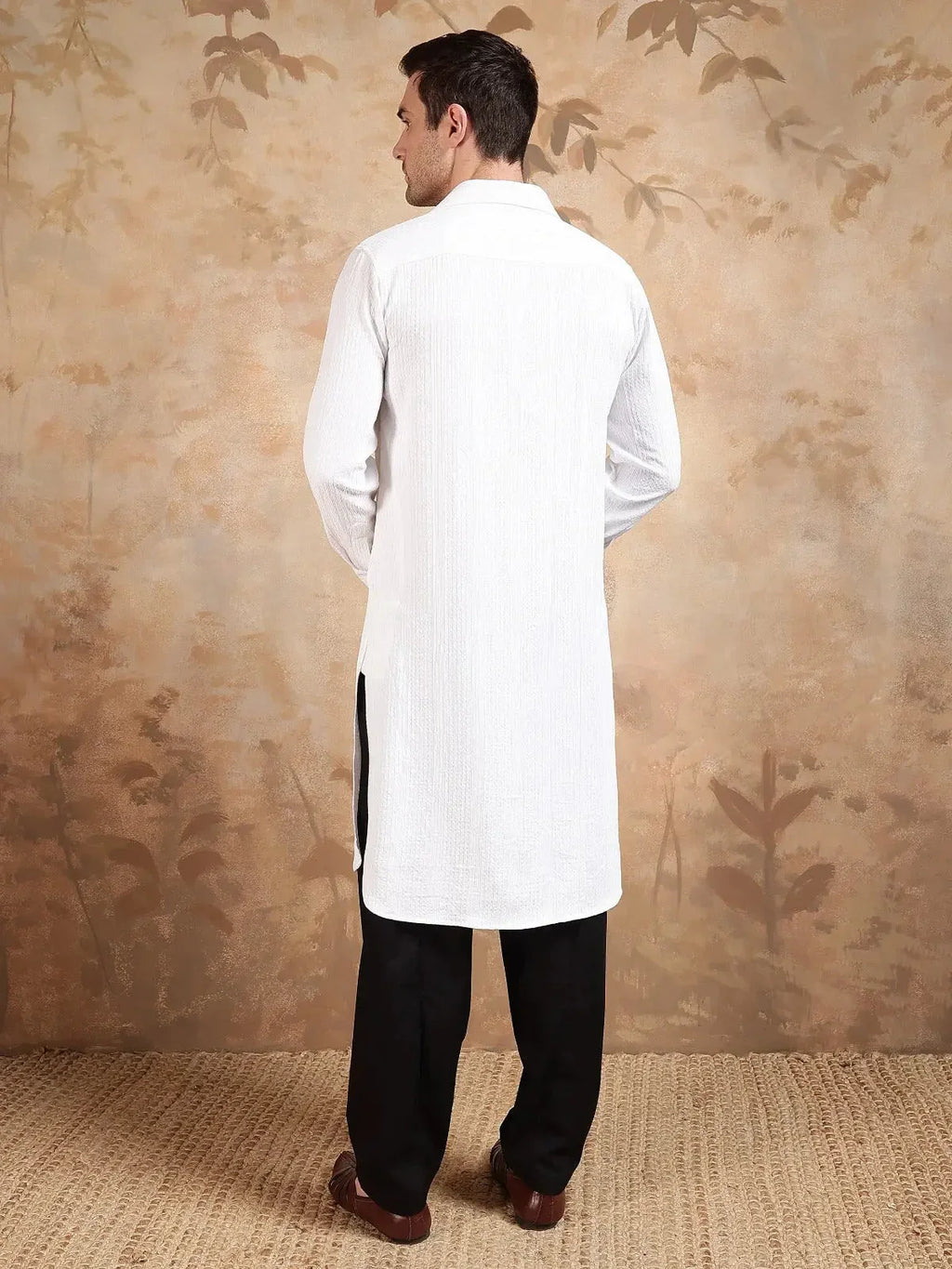 Bettino Men's Pathani Suit- Pure White