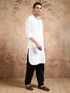 Bettino Men's Pathani Suit- Pure White