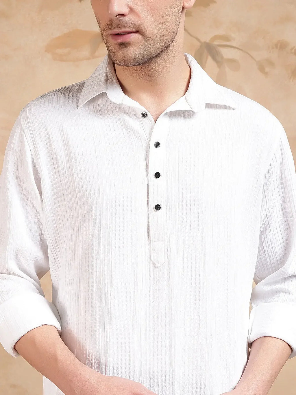 Bettino Men's Pathani Suit- Pure White