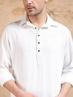 Bettino Men's Pathani Suit- Pure White