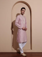 Emerald Grove Teal Colour Kurta Pink