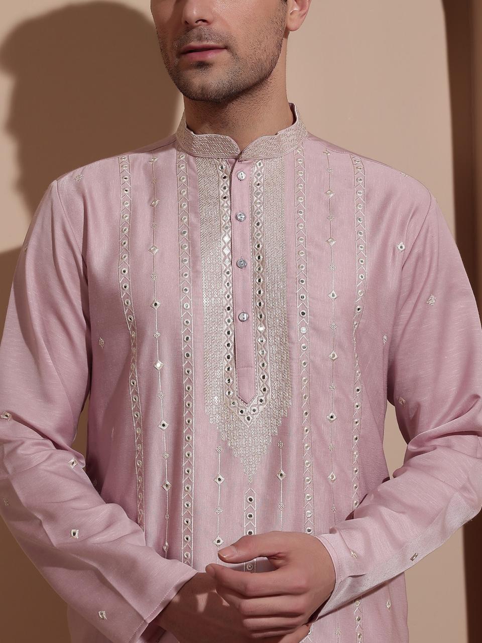 Emerald Grove Teal Colour Kurta Pink