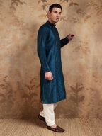 Emerald Grove Teal Colour Kurta Sky Blue