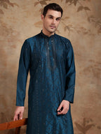 Emerald Grove Teal Colour Kurta Sky Blue