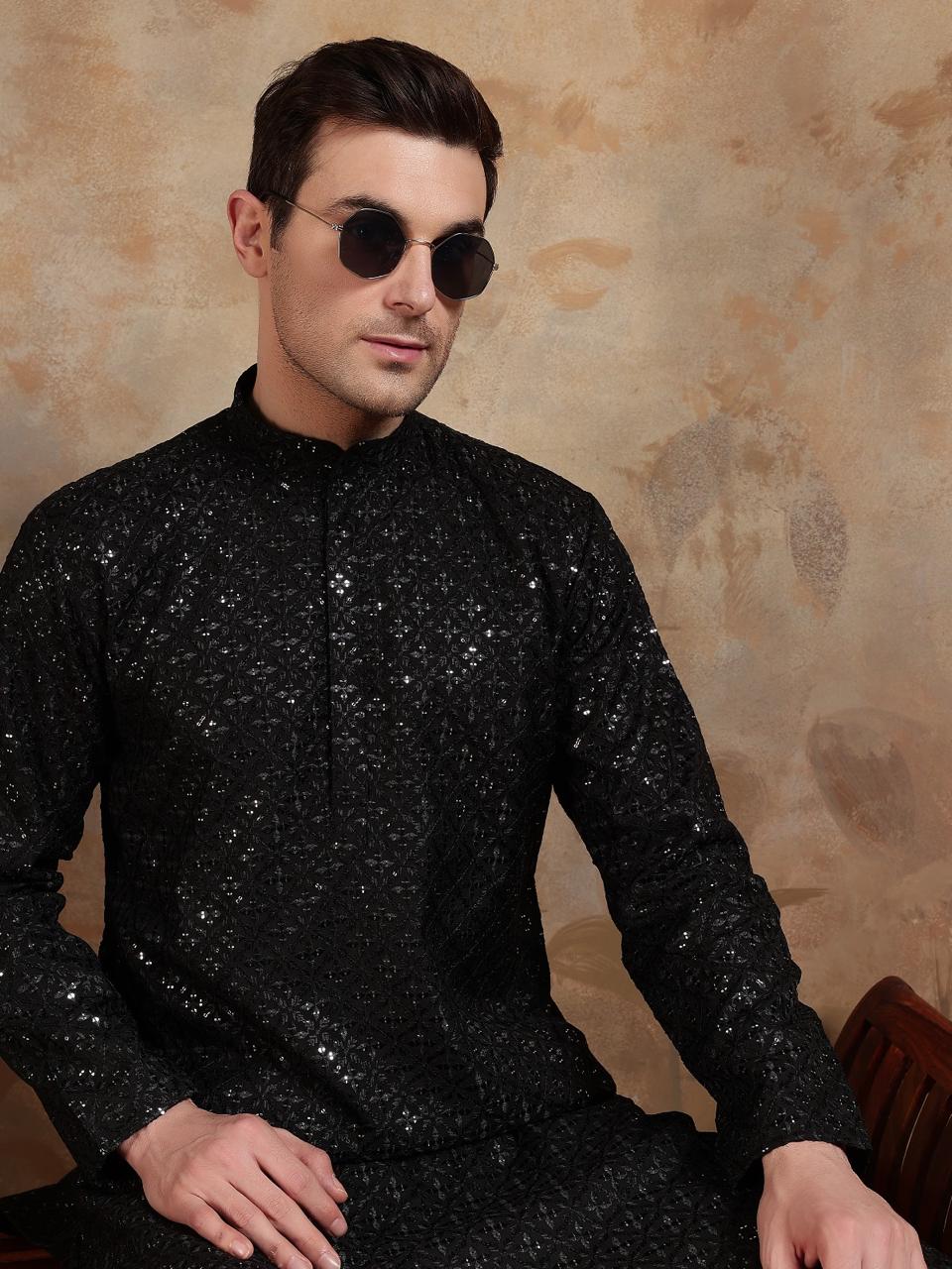 Black Kurta Set
