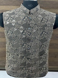 Black Embroidered Nehru Jacket