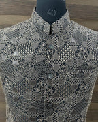 Black Embroidered Nehru Jacket