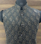 Designer Black Colour Nehru Jacket