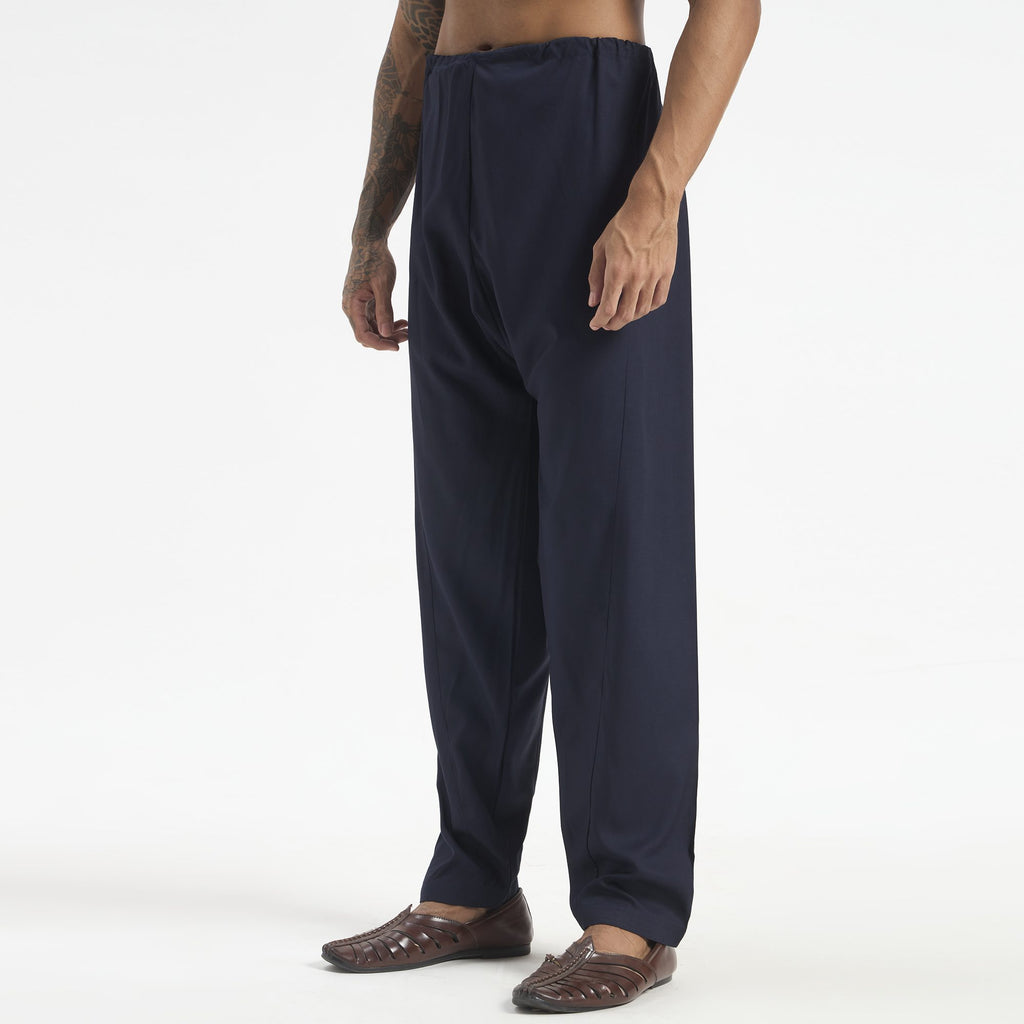 Classic Pathani Suit - Midnight Navy