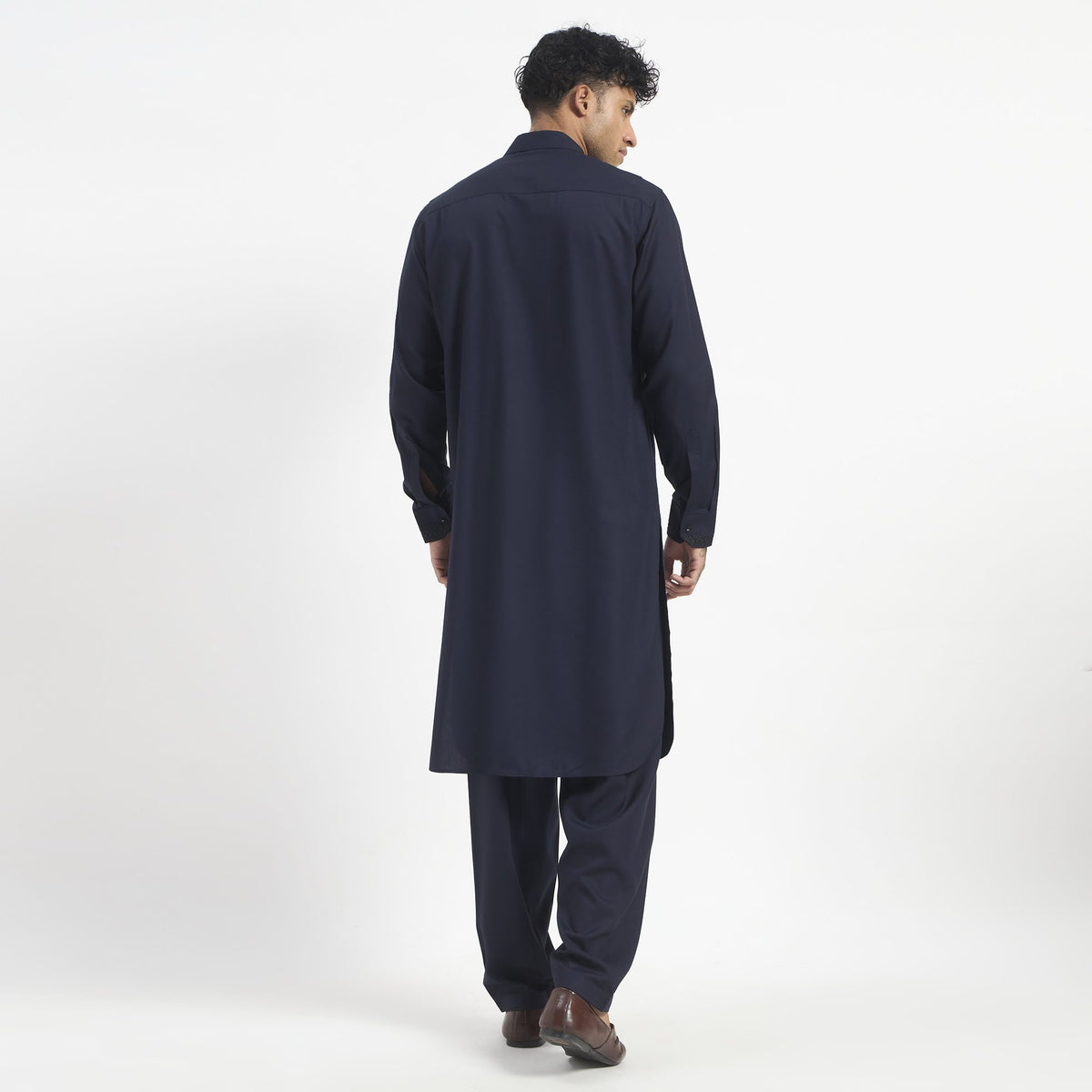 Classic Pathani Suit - Midnight Navy
