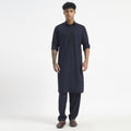 Classic Pathani Suit - Midnight Navy