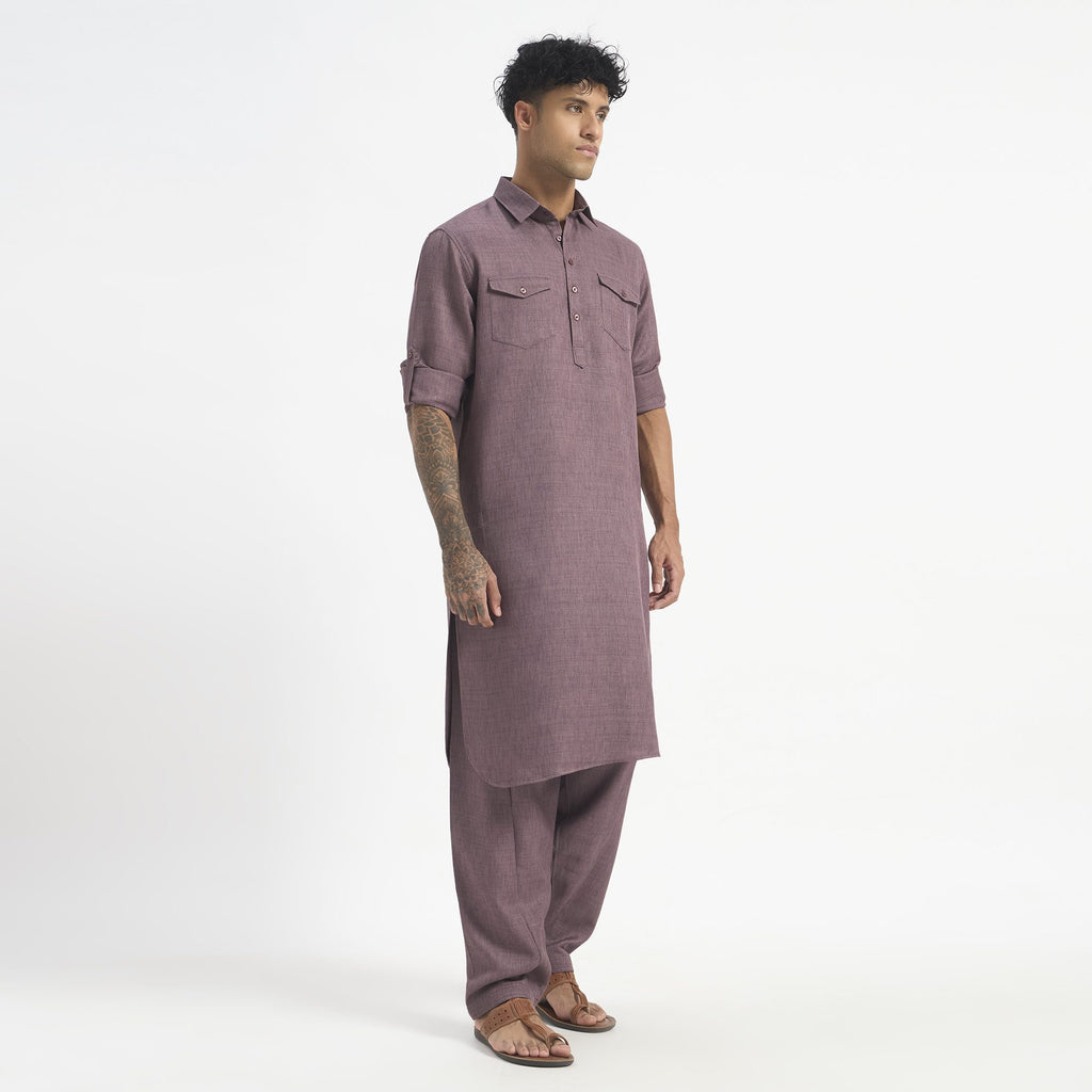 Classic Pathani Suit - Onion